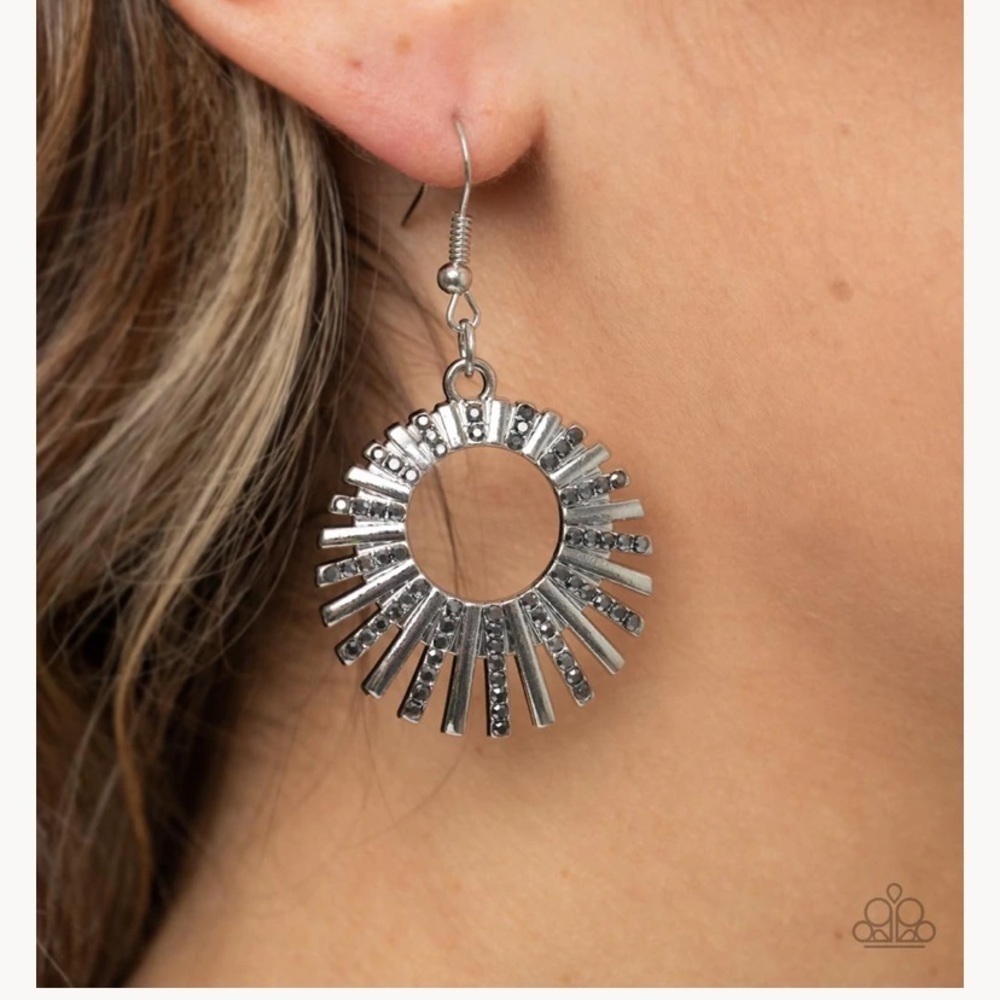 Rebel Resplendence - silver  earrings NWT